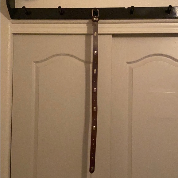 Dark brown leather belt - Picture 1 of 7